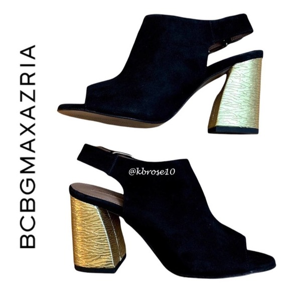 BCBG MAXAZRIA Peep-Toe Mules in Black Size 37 - Picture 2 of 11